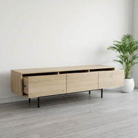 Buffet long de haute qualité, buffet bas, armoire de salon avec 3 tiroirs
