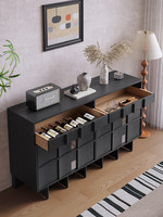 Commode moderne minimaliste en bois massif, meuble d'appoint pour le salon, pour le rangement et l'organisation, armoire à tiroirs, armoire d'entrée