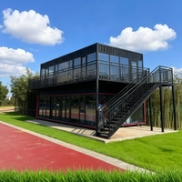 Maisons conteneurs en acier, étanches, contemporaines, de luxe, installation facile, atelier mobile rapide, café, prêtes à l'emploi