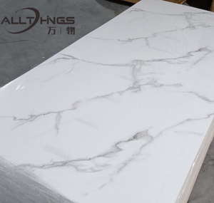 Panel Dinding PVC Lembaran Marmer UV Efek Marmer Desain Modern Lapisan Fluoresen Fleksibel untuk Dekorasi Interior Ruang Tamu - Product Image 1