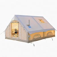 Tente de camping gonflable de 12 m² pour 6 à 8 personnes, tissu Oxford 420D haute résistance, installation rapide, autoportante, colonne d'air, glamping