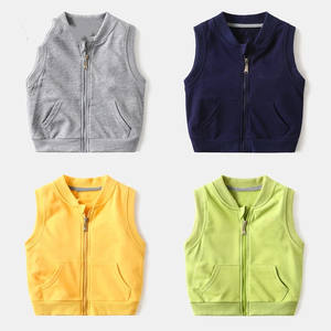 Gilet coupe-vent personnalisé avec logo pour garçons et filles, veste zippée, manteau d'hiver pour enfants, vêtements d'extérieur d'automne sans manches - Product Image 2