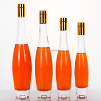 Vente en gros 175ml 275ml 375ml 500ml Verre Vin Vodka Gin Rhum Alcool Whisky Bouteille Thé Boisson Liqueur Bouteille