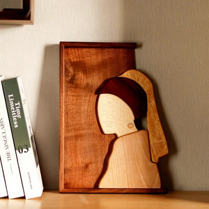 Cuadro Decorativo Minimalista Moderno con Marco de Madera Sólida de Nogal Negro para Uso en Interiores, Arte de Pared - Product Image 1