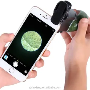 7751W Universal clip LED zoom 60X-100X microscope magnifier for phone