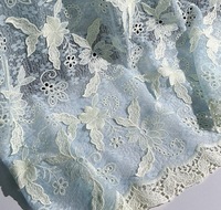 Tissu en dentelle florale respirant et hydrosoluble 100% coton pour vêtements ou robe hawaïenne, tissu en dentelle brodée