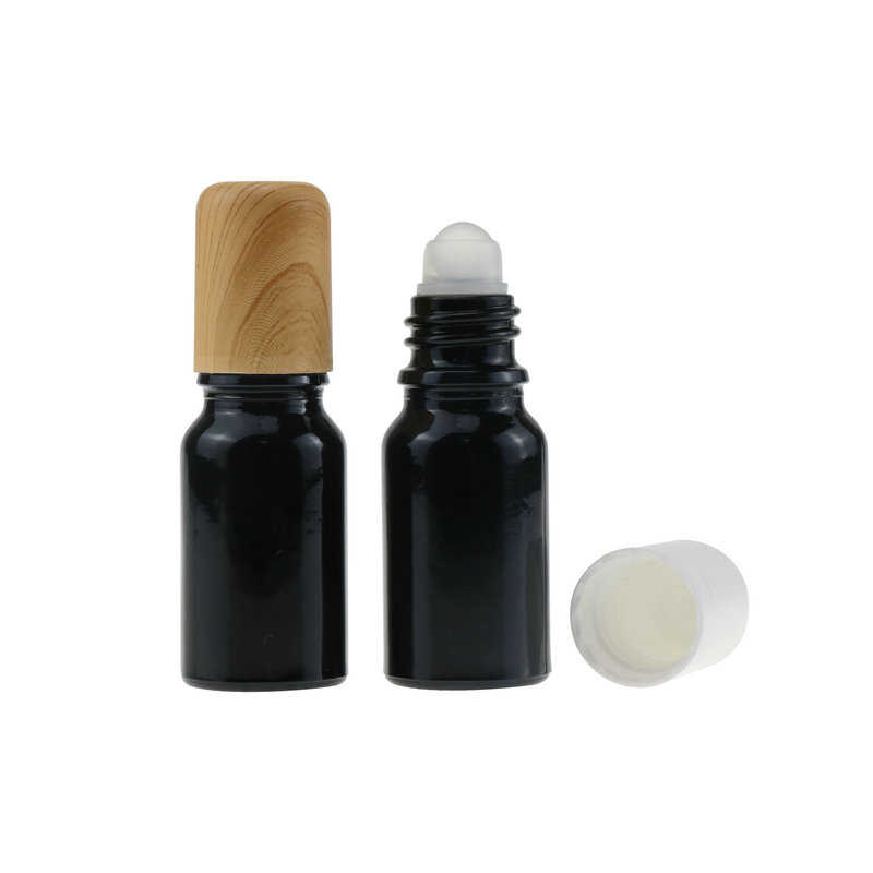 Unieke Cilinder Ronde Geur Zwart Glas 10Ml Lege Aroma Verpakking Parfum Riet Olie Glas Aroma Glas Diffuser Flessen