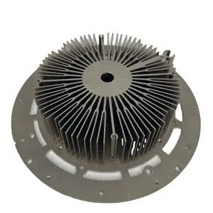 Customized Sun Flower Aluminum Extrusion Bending Cutting Processed Car Headlight LED IGBT Construction Machinery Heat Sink