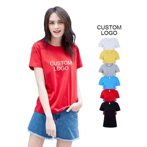 Fashionable New Fashion Customized Ladies Women Comfort T Shirt O Neck Short Sleeve 2022 Summer Wholesale