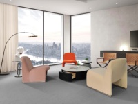 Ensemble de canapés modulaires en cuir synthétique pour usage commercial et bureaux modernes, fauteuil lounge en mousse haute densité