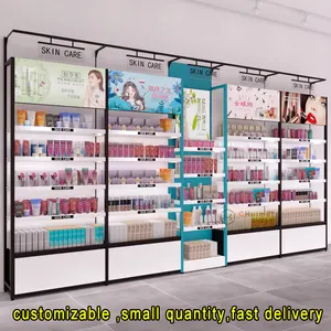 Moda tasarım güzellik salonu makyaj standı vitrin perakende mağaza dekorasyon kozmetik vitrini