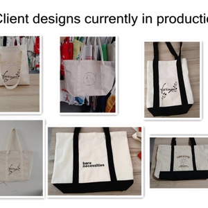 Two-Handle Large Capacity Eco-Friendly Durable Personalized Custom Design Cotton <b>Canvas</b> Tote Bag - Product Image 6