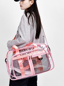Custom Logo Fashion Sports Transparent Waterproof PVC Lightweight Beach Bag <b>Large</b> Capacity Swim Storage Shoulder Crossbody Gym - Product Image 5