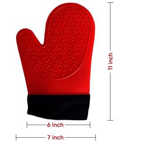 High Quality <b>Silicone</b> Oven Mitts with Dots Heat Protection <b>Gloves</b> for Kitchen Microwave Oven - Product Image 2