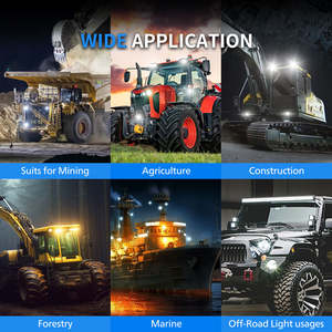 YX Vente en gros DRL double couleur blanc ambre 27W, éclairage de travail LED mince encastré pour camion 12v, tout-terrain, voitures - Product Image 5