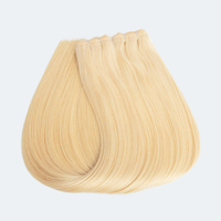Extensions de cheveux humains lisses dorés 100% vierges, soyeux, sans nœuds, sans perte, faciles à coudre pour usage quotidien, fêtes, mariages et coiffures en salon