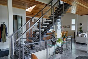 Rampe en câble d'acier inoxydable architectural avec combinaison de main courante en <span class=keywords><strong>bois</strong></span> pour <span class=keywords><strong>mezzanine</strong></span> et escalier de luxe - Product Image 4