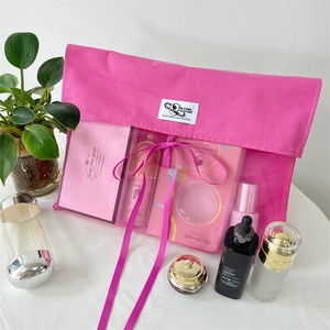 BSCI Custom Logo Printing Canvas Cotton Bag Luxury <b>Gift</b> Jewelry <b>Envelope</b> Pouch with Ribbon Cosmetics Packing - Product Image 1