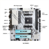 Combo carte mère de bureau JGINYUE B550M GAMING ARGB avec processeur Ryzen 7 5700X, socket AM4, kit de carte mère pour jeux