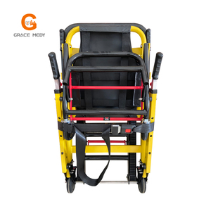 リハビリ用品 手動アルミ合金製 黄色 階段昇降車椅子 階段昇降用車椅子 - Product Image 5