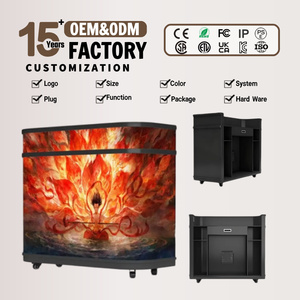 บูธดีเจ LED สีสันสดใส P2 ความละเอียด 1.8 พิกเซล จอแสดงผลโค้งแบบกำหนดเอง ดีไซน์เท่ห์ สีขาว - Product Image 1