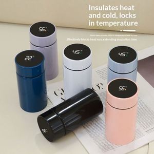 Gobelet isotherme miniature en acier inoxydable 201, style Instagram, affichage intelligent de la température, isolation thermique de 6 à 12 heures, pour hommes et femmes - Product Image 1