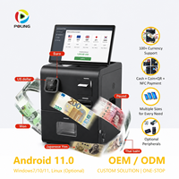 Système de gestion de l'argent pour le jeu avec recycleur de billets, distributeur de pièces, solution d'accueil et de distribution d'argent, usage commercial, kiosque en libre-service