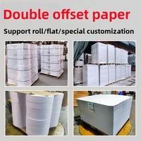 Papier bond sans bois blanc non couché 60gsm 75gsm 100% impression offset en pâte de bois Compatible 610*860mm pour l'impression de livres