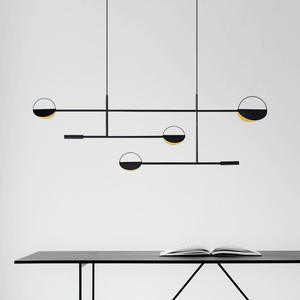 Lámpara de Araña de Hierro Forjado Geométrica Artística Nórdica Original, Lámparas Colgantes Minimalistas de Diseño Posmoderno para Sala de Estar y Comedor - Product Image 5