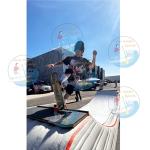 Rampe de skate gonflable certifiée CE |   Halfpipe pliable portable avec pompe à air - Product Image 2