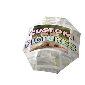 1 Parapluie pliant personnalisé avec collage photo d'animaux, sans MOQ, cadeau personnalisé avec photo de chien, commande unique - Product Image 3