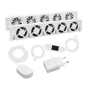 ヒートファン サーモスタット ラジエーター ヒートブースター デイジーチェーン接続可能 コンベクター スピードコンフォート 自動換気扇 温度センサー付き - Product Image 2