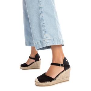 Xti Women's Espadrille Wedges Black Suede Ankle Strap Platform <b>Sandals</b> - Product Image 5