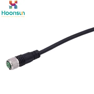 HOONSUN conector de cable de sensor impermeable IP67 IP68 redondo moldeado macho hembra 3 pines 4 pines 3 pines 4 pines conectores M8