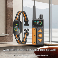 Zwei-in-Eins Hundetrainingshalsband Ohne Elektroschock Automatisches Anti-Bell-Halsband Wiederaufladbar IPX7 Wasserdicht mit Ton und Vibration