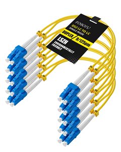 Câble de brassage fibre optique monomode LC vers LC, <span class=keywords><strong>0</strong></span>,5 m (1,6 pi), 5 unités testées individuellement, compatible OEM ODMLC - Product Image 1
