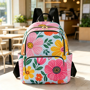 Custom Logo Quilted Padded <b>Backpack</b> <b>Ladies</b> Waterproof Shopping Bag with 2 Main Pockets - Product Image 1