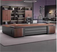 Bureau de luxe en bois Table et chaises design Ensemble de bureau de direction Mobilier de bureau Gestionnaire Mobilier de bureau Mobilier commercial Bureau de travail