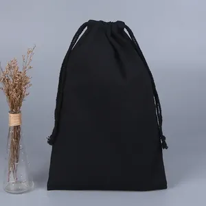 Wholesale Custom Logo <b>Drawstring</b> Cotton Dust Bags Small Canvas <b>Drawstring</b> <b>Pouch</b> for Jewelry Letter Pattern - Product Image 2