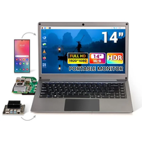 Moniteur portable CrowView Note 14 pouces, pour connexion téléphone-ordinateur, Type-C multifonction, compatible SBC/Mini PC/PC/Console de jeu - Clavier anglais - Prise US