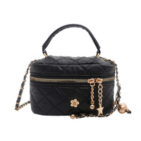 Sac bandoulière matelassé grande capacité pour femme, sac à main à chaîne, petit sac carré élégant de couleur unie