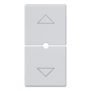 Deux interrupteurs muraux demi-clavier avec symboles flèche argentée, 1M, longueur 4,44 cm, largeur 2,23 cm, hauteur 0,67 cm - Product Image 1