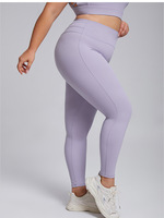 Set Olahraga Wanita Ukuran Besar, Bahan Ramah Lingkungan, Bernapas, 2-Piece Seamless Sports Bra & Gym Yoga Outfit, Spandex/Nylon Active Wear
