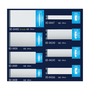 Ván Chân Tường Bằng Polyurethane Nhẹ Chất Lượng Cao Ván Chân Tường <span class=keywords><strong>MDF</strong></span> Ván Chân Tường Đúc Sơn Lót Màu Trắng - Product Image 1