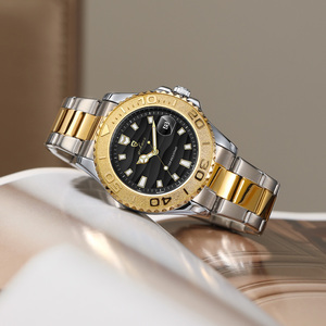 Orologio da Polso da Uomo Gohuos 58818 Classico Design Semplice Oro Nero Impermeabile Lussuoso Luminoso al Quarzo - Disponibilità Immediata USA - Product Image 3