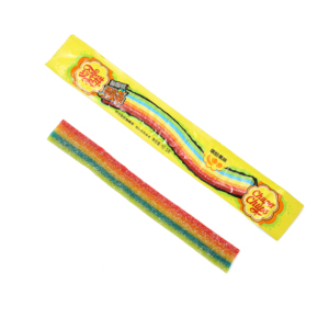 Vente en gros de bandes aigres Chupas Chupps, bonbons sucrés à mâcher arc-en-ciel aromatisés fruités, dans un sac, emballage à base de sucre - Product Image 4
