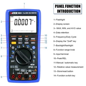 มัลติมิเตอร์ดิจิตอล Vc98a+ 22000 คำนวณ พร้อมการวัดค่า AC Hz แบบกราฟแท่ง True RMS DMM - Product Image 5