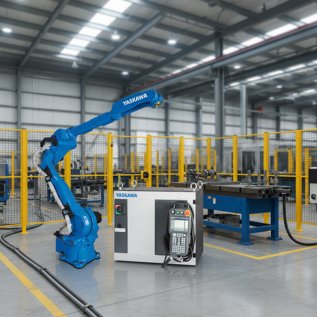 Yaskawa Industrial Manipulator AR3120 Seam Tracking Welding Robot with Track and Rotary Positioner for Structural Steel