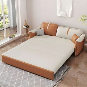 Divano Letto in Tessuto Moderno <span class=keywords><strong>e</strong></span> Semplice per Soggiorno, Multifunzionale Pieghevole, Lineare, per Appartamenti Piccoli con Vano Contenitore - Product Image 3