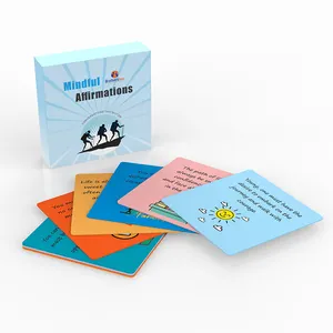 Custom Printing Women Daily Mental Health Mindful Affirmation Card Positive Mindfulness Affirmation Cards
